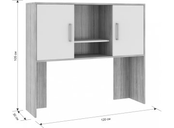 Письменный стол Лайт К3 дуб крафт золотой / белый