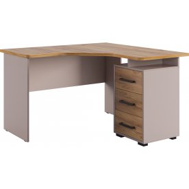 Письменный стол Лайт К4 кашемир / дуб крафт золотой