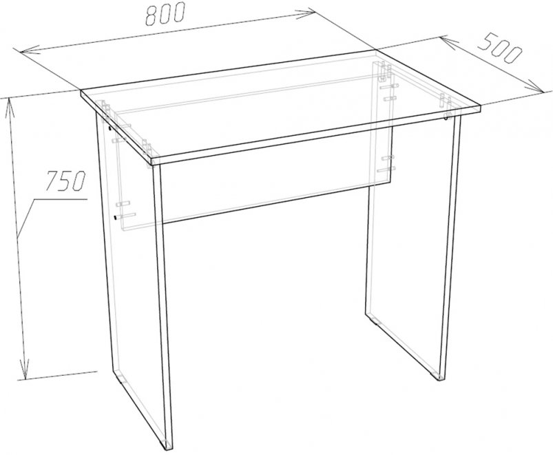 Письменный стол Бьянка дуб сонома