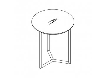 Приставной столик Miramar тёмно-красный / черный