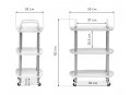 Сервировочный столик Case 56х35х82 white