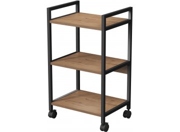 Сервировочный столик с полками cubos 10СМН.3.455 белый / черный