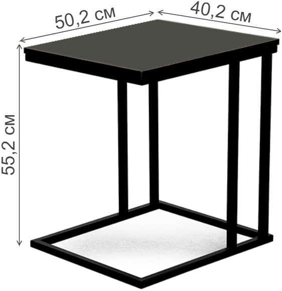 Приставной столик Брион 550 графит