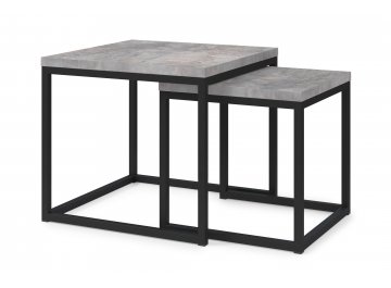 Журнальный столик SET LOGIC basalt/черный