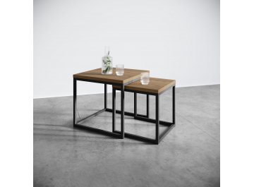 Журнальный столик SET LOGIC белый/черный