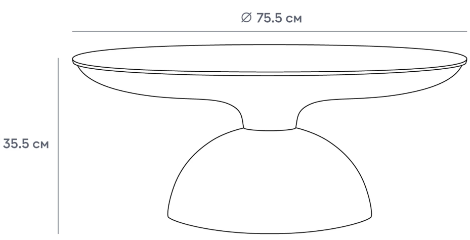 Столик журнальный Nofon major белый / черный
