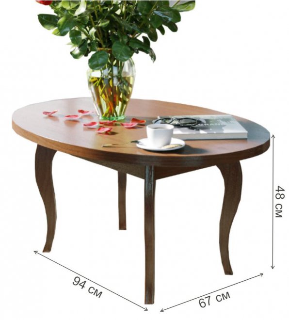 Журнальный стол №363 МК 60 саванна