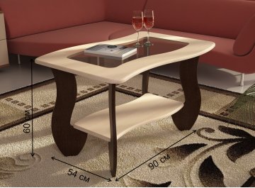 Кофейный столик Гая венге / матовый клен светлый