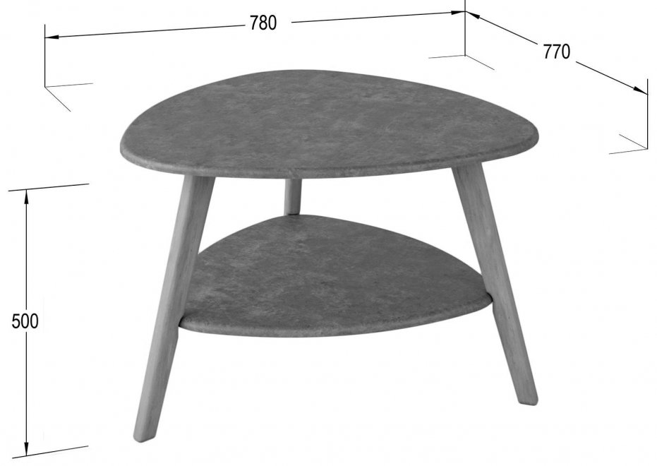 Журнальный стол Калифорния Бруклин дуб янтарный