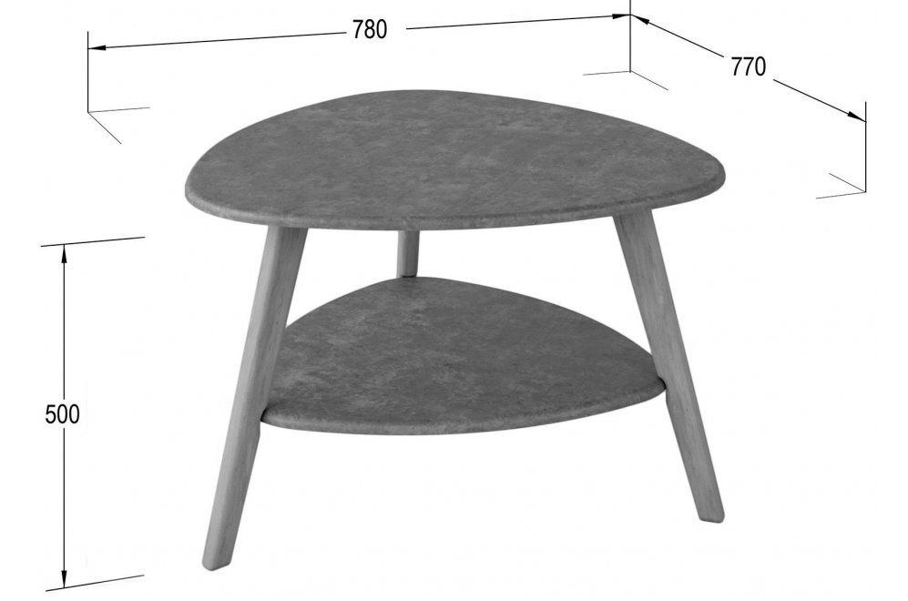Журнальный стол Калифорния Бруклин дуб янтарный