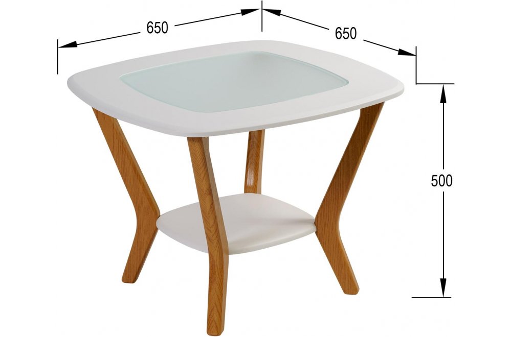 Журнальный стол Мельбурн белый