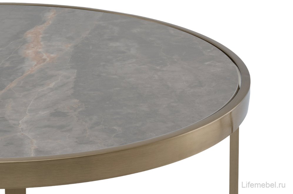 Журнальный столик Маретта 80x80 серый / золотой