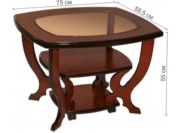 Журнальный столик Антуан со стеклом