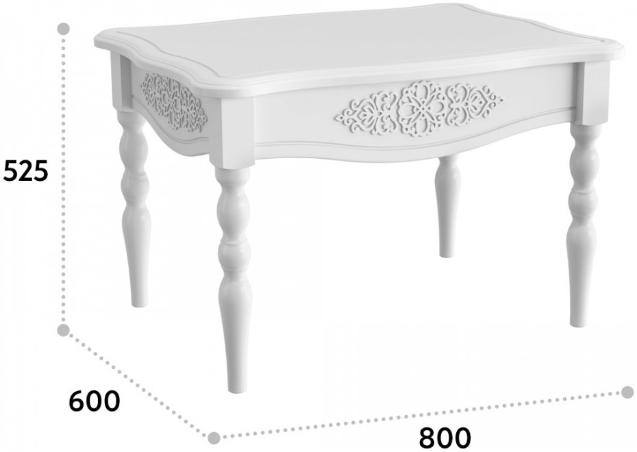 Журнальный столик Ассоль АС-73 белое дерево