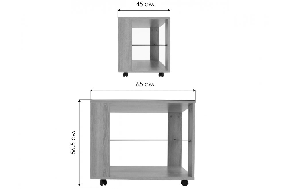Журнальный столик BeautyStyle 5 черный / венге