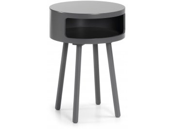 Кофейный столик Bruk с полкой серый