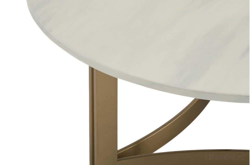 Журнальный столик Селин 90x90 белый / золотой