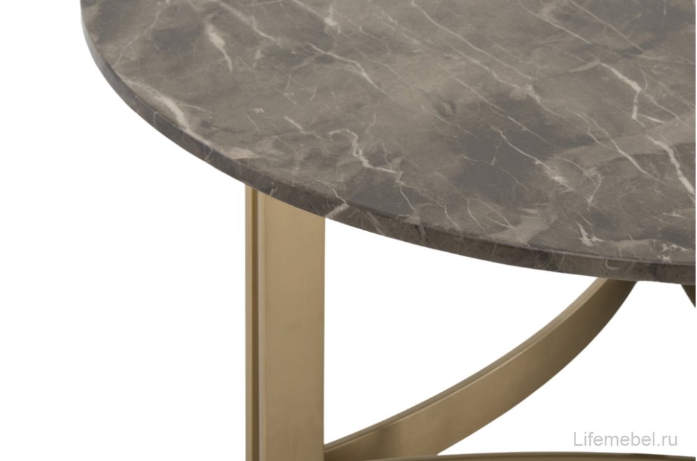 Журнальный столик Селин 90x90 серый / золотой