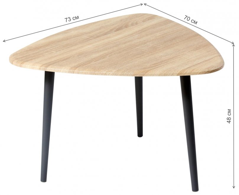 Журнальный столик Мельбурн дуб / графит