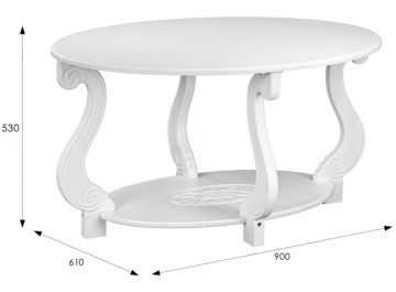 Журнальный столик Овация М Лайт белый