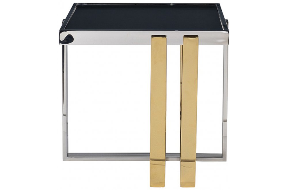 Журнальный столик Рид черный / хром / золото