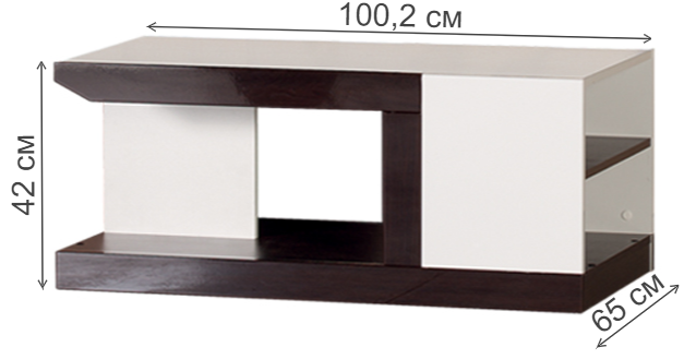 Журнальный столик Ронда №305 венге / белый