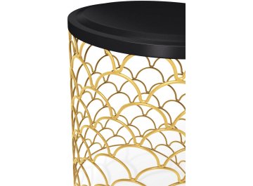 Журнальный столик SHT-CT24-1 золото / черный муар