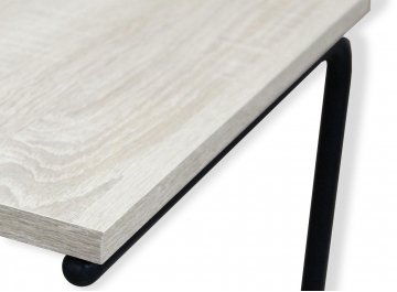 Приставной столик SHT-CT9 дуб беленый / черный муар