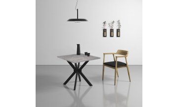 Стол деревянный обеденный BORN NEW graphit/черный