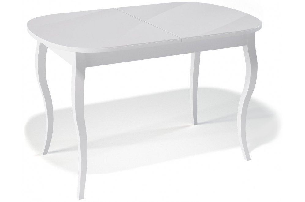 Деревянный стол 1300C белый / белый глянец