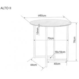 Деревянный стол Alto ii altoiidc80