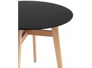 Обеденный стол Гарфильд Круглый черный