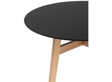 Обеденный стол Гарфильд Круглый черный