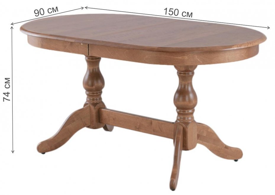 Деревянный стол Гранд-2 орех