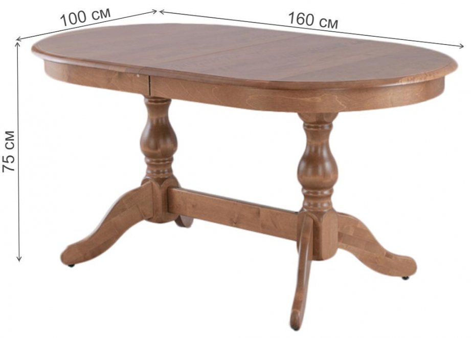 Деревянный стол Гранд-3 орех