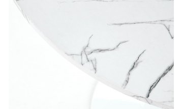 Стол деревянный обеденный Denver белый мрамор / белый