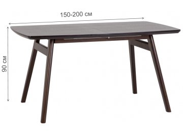 Стол раздвижной Лондон 150(200)х90х76 темный бук