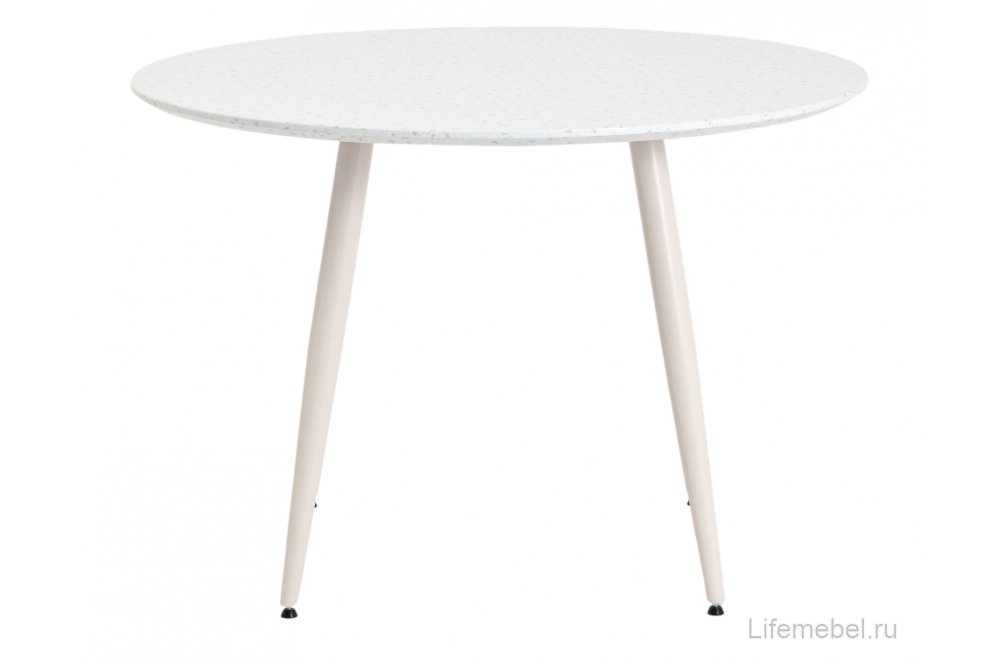 Деревянный стол Нимфа, D90, терраццо