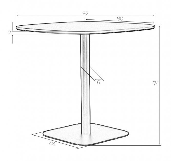 Деревянный стол Otis белый / черный