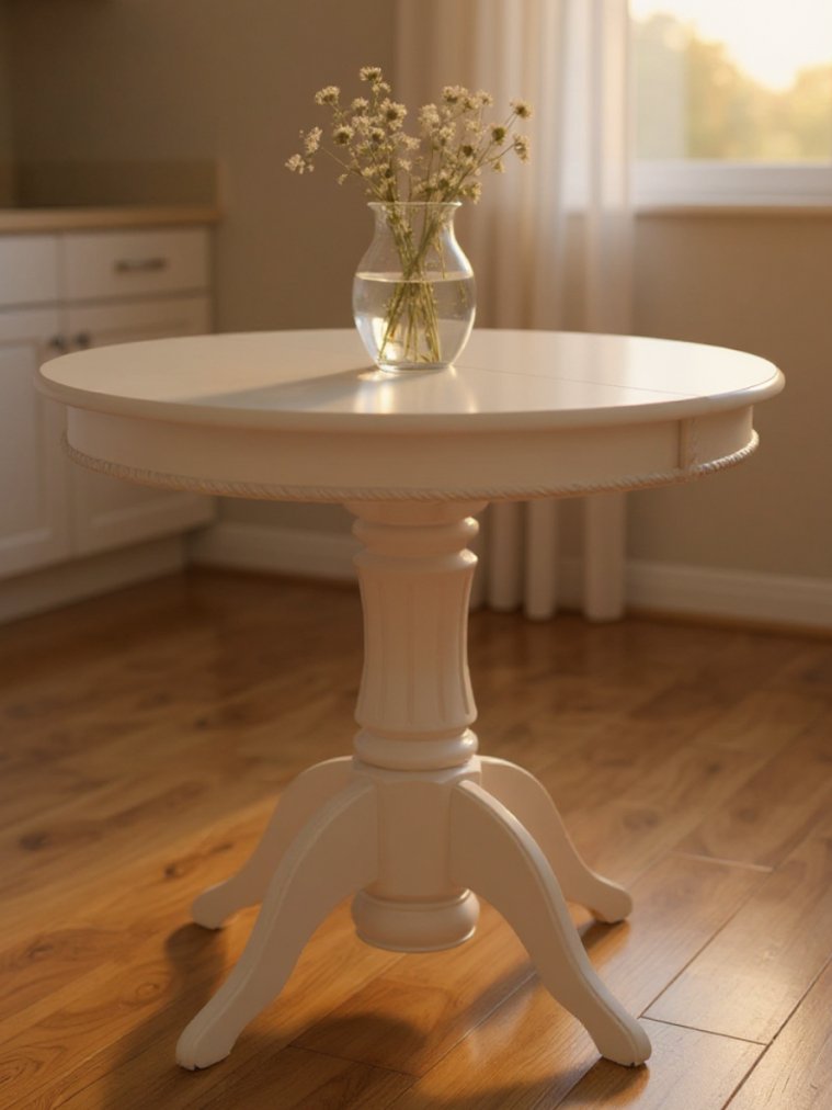 Деревянный стол Павия круглый белый