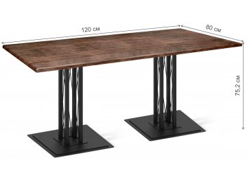 Обеденный стол SHT-TU6-BS1/120/80 МДФ черный муар / палисандр