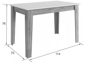 Деревянный стол Цезарь 114-164х70