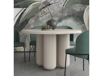 Обеденный стол Wabi sabi бело-кремовый