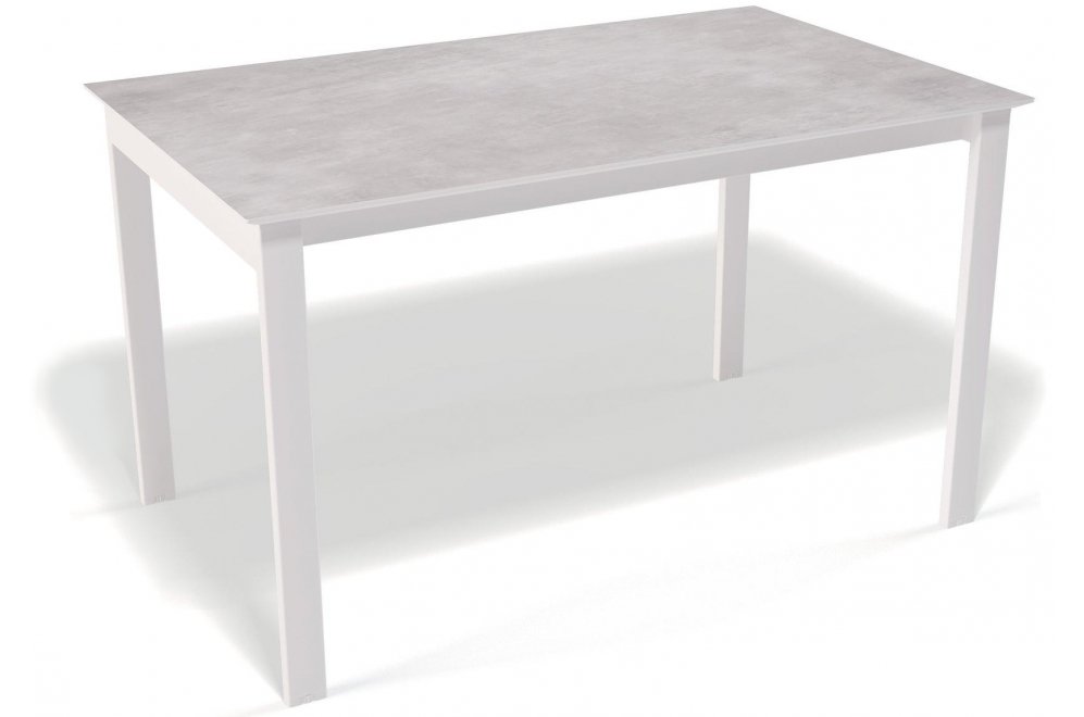 Обеденный стол E1300 белый / цемент