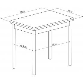 Стеклянный стол Чинзано М-2 МД ст-КР 02 ЛДСП