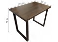 Деревянный стол Loft массив дуба 110x60 венге