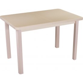 Стол Альфа ПР КМ молочный дуб / камень 06 / ножка 04 молочный дуб