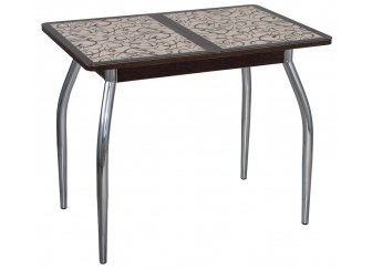 Стол Чинзано М ст-2 венге / кремовый с узором венге