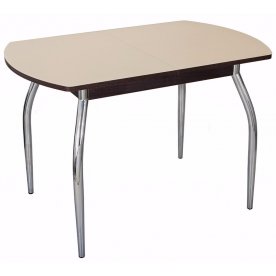 Стол Чинзано ПО серый / серебристый / ножка 07 крем