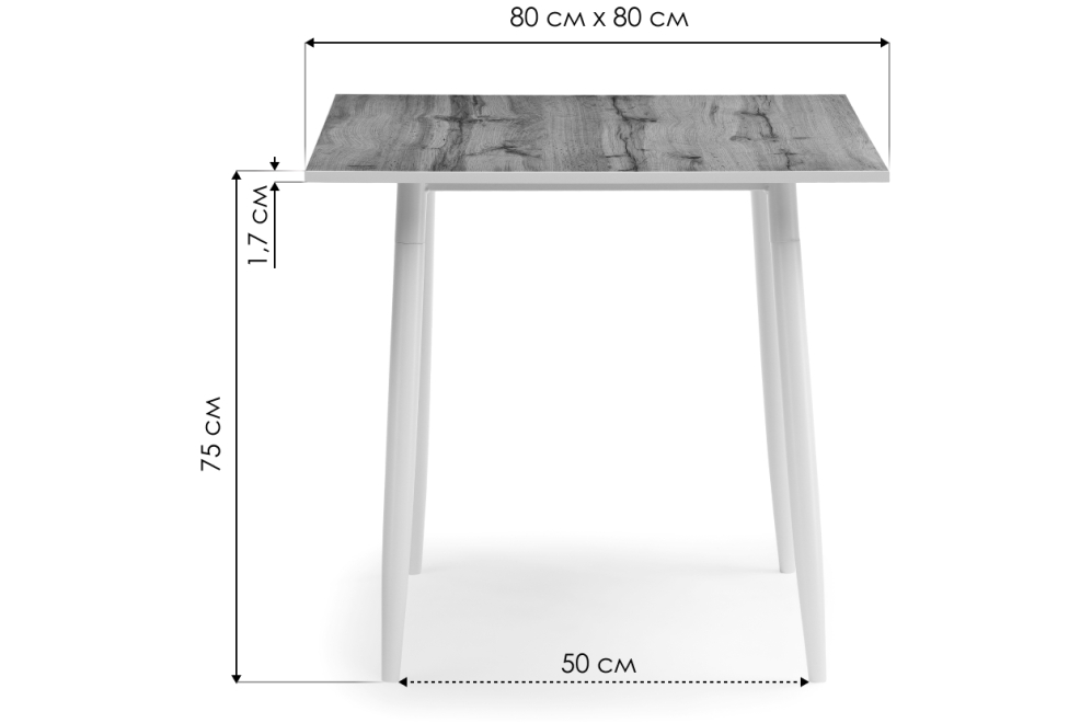 Стол Джиан дуб вотан / белый